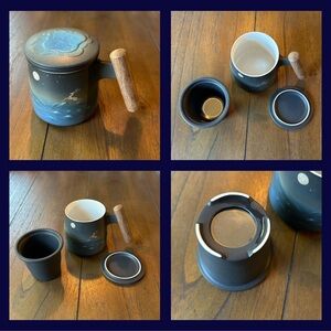 Umi Tea Sets Japanese Sky & Deer Lidded Tea Infuser Mug